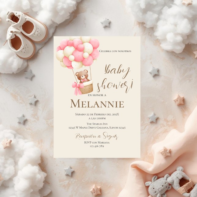 Bear Spanish Baby Shower invitation (Creator Uploaded)