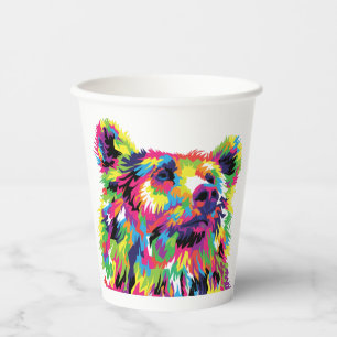 Bear Spirit Animal Pop Art Paper Cups