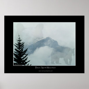 Bear Spirit Mountain Photo Art Poster