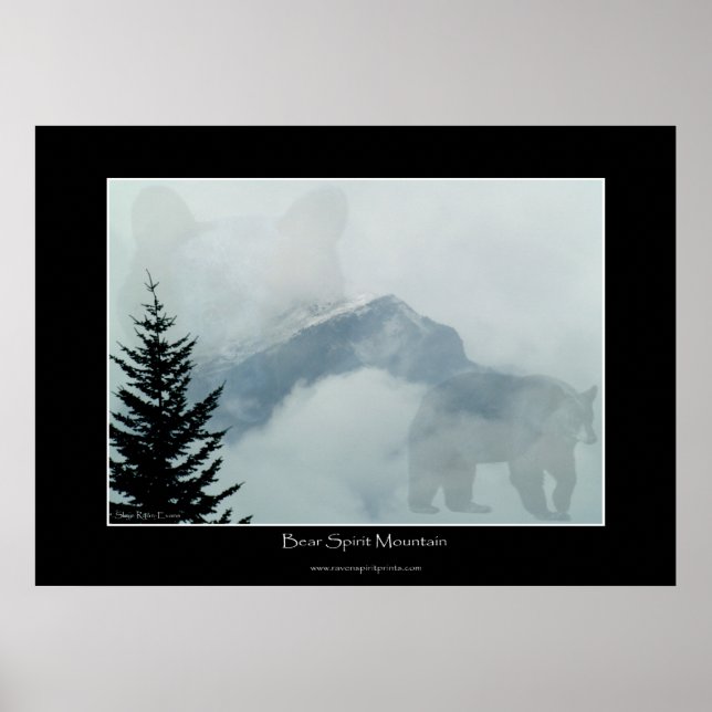 Bear Spirit Mountain Photo Art Poster (Front)