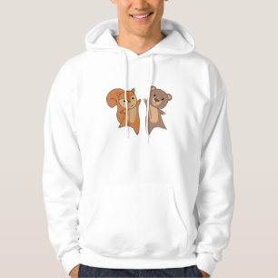 Bear Squirrel Forest Animals Cute Animals For Kids Hoodie