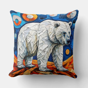Bear Stained Glass Cushion