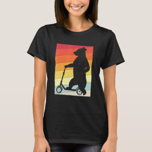 Bear Stunt Kick Scooter Kick Scooter Skater Retro T-Shirt