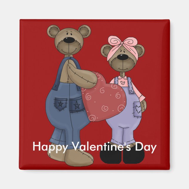 Bear Sweethearts Customisable Frig Magnet (Front)