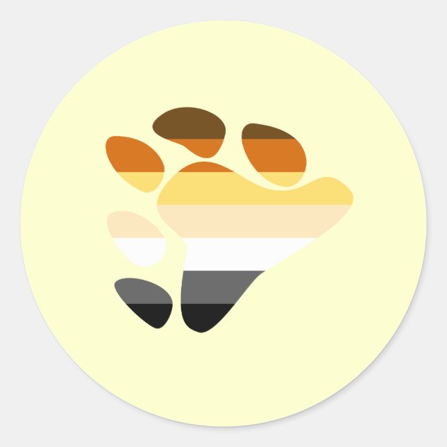 Bear Symbol Classic Round Sticker (Front)