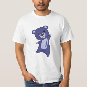 Bear Teddy Bear Little Bear Blue Funny Animals For T-Shirt