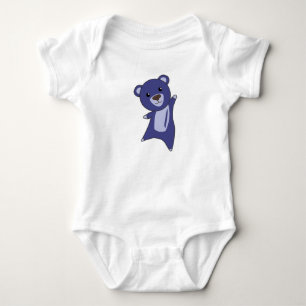 Bear Teddy Bear Little Bear Blue Funny Baby Bodysuit