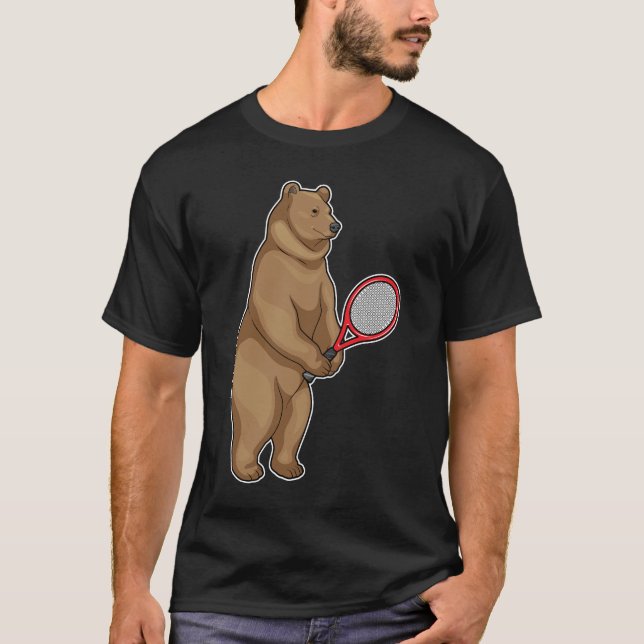Bear Tennis Tennis racket T-Shirt (Front)