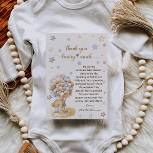 Bear Thank You Beary Much Vintage Baby Shower Card