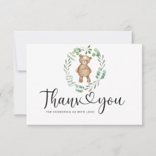 Bear thank you card