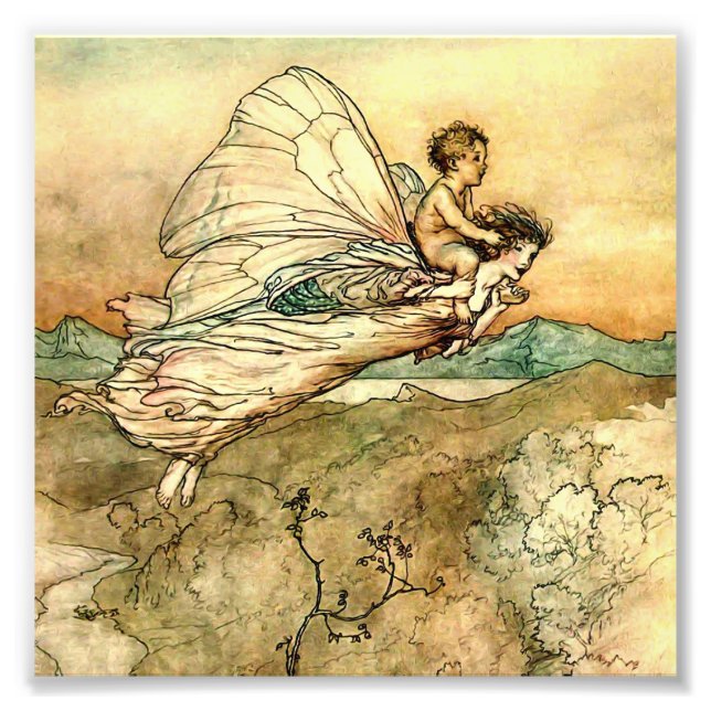 “Bear the Changeling” Fairy Art by Arthur Rackham Photo Print (Front)