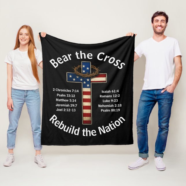 Bear the Cross - Rebuild the Nation Fleece Blanket (In Situ)