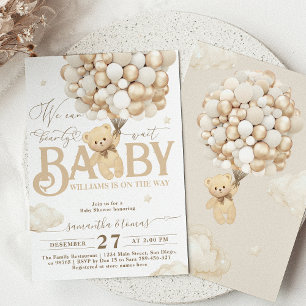 Bear Themed Gender Neutral Baby Shower Invitation