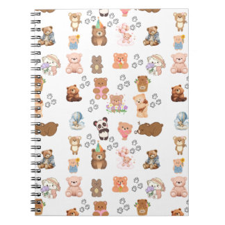 Bear-Themed Seamless Design Photo Notebook