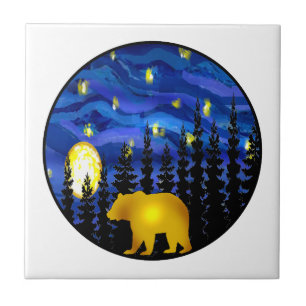 bear this night ceramic tile
