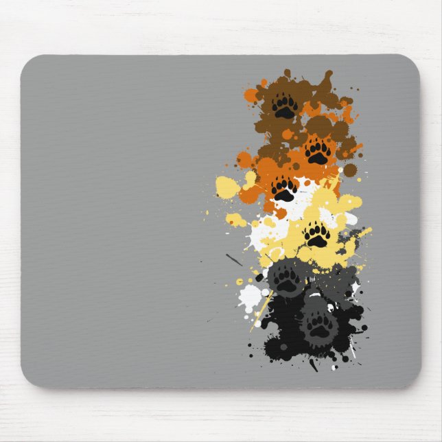 bear tracks mouse pad (Front)