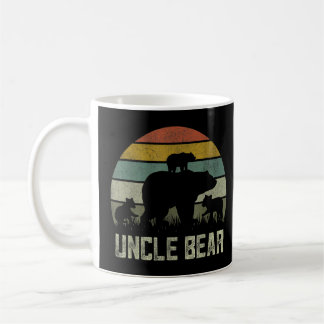 Bear Uncle  Three Cub Kids Father Day Uncles  Coffee Mug