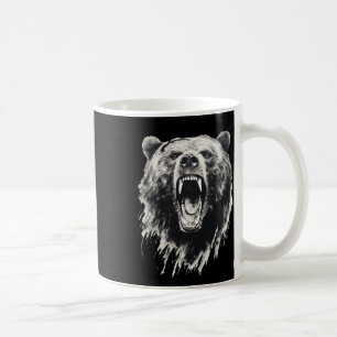 Bear Vintage Angry Grizzly Bear Hiking Camping Cam Coffee Mug