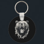 Bear Vintage Angry Grizzly Bear Hiking Camping Cam Key Ring<br><div class="desc">Bear Vintage Angry Grizzly Bear Hiking Camping Camper</div>