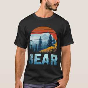 BEAR VINTAGE NATURE WILD FOREST SUNSET T-Shirt