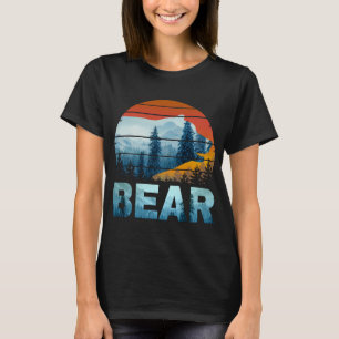 BEAR VINTAGE NATURE WILD FOREST SUNSET T-Shirt