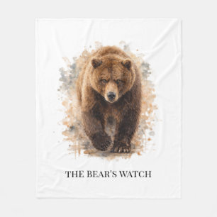 Bear Watch Fireside Cabin Comfort Fleece Blanket