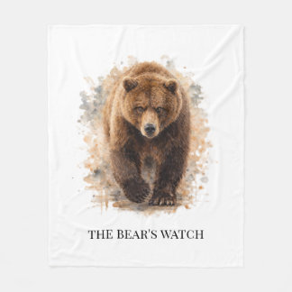 Bear Watch Fireside Cabin Comfort Fleece Blanket