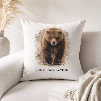 Bear Watch Mountain Den Accent Cushion