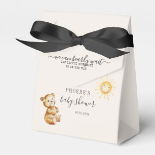 Bear Watercolor Sunshine Boys Baby Shower Favour Box