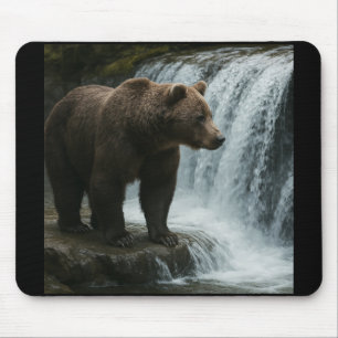 Bear Waterfall Mouse Pad