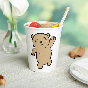 Bear Waving  Paper Cups