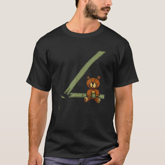 Bear Wearing Seat Belt Safety Kids Children T-Shirt (Front)
