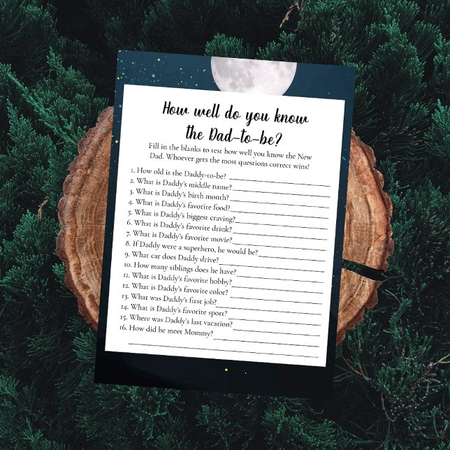 Bear Who Knows Dad-To-Be Best Baby Shower Game Invitation (Creator Uploaded)