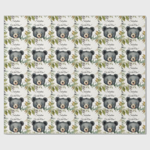 Bear Wild One Woodland Animal Birthday  Wrapping Paper