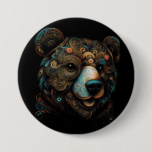Bear Wildlife 7.5 Cm Round Badge