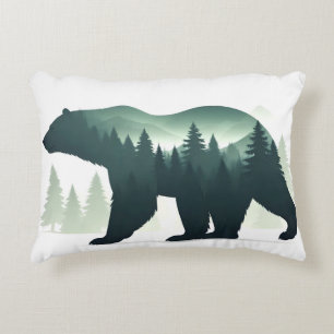 Bear Wildlife Animal Nature Environment Forest Art Decorative Cushion