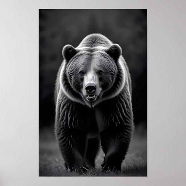 Bear Wildlife Majestic Nature Life Art Wallpaper Poster (Front)