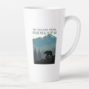 Bear Wildlife Mountains Escape From Reality Hiking Latte Mug