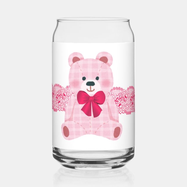 bear with a bow can glass (Left)