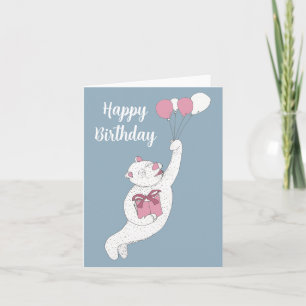 Bear with Balloons  Card