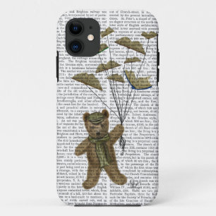 Bear with Book Butterflies iPhone 11 Case