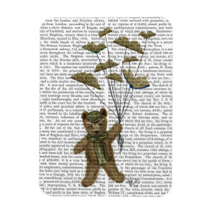 Bear with Book Butterflies Magnet