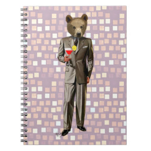 Bear With Cocktail Notebook
