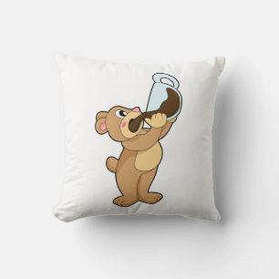 Bear with Coffee Cup Cushion