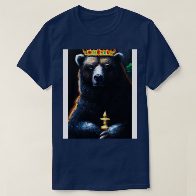 Bear with Crown 2 T-Shirt (Design Front)