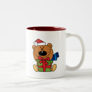 Bear With Gift Holiday Tshirts and Gifts Two-Tone Coffee Mug