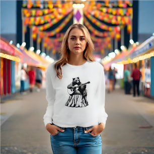 Bear With Guitar – Women's Longsleeve T-Shirt
