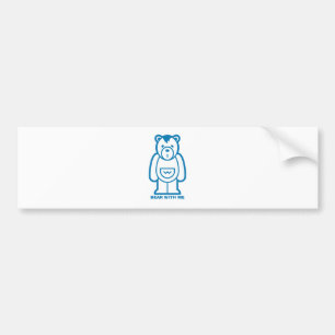 Bear with Me (Blue) Bumper Sticker