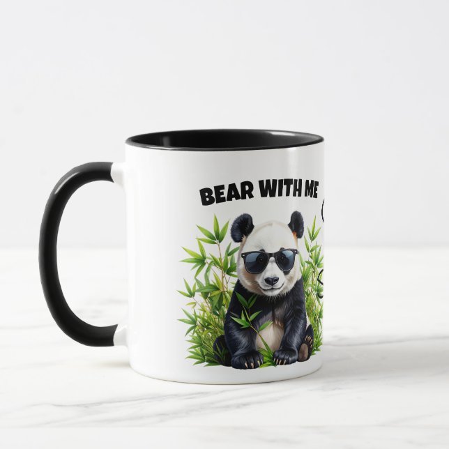 Bear With Me Panda Shades Pun – ELGIS Mug (Left)