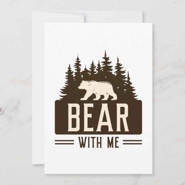 Bear With Me Thank You Card (Front)
